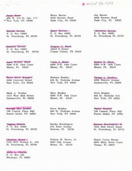 Claimants Mailing List & Correspondence 2
