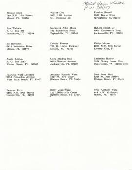 Claimants Mailing List & Correspondence 99