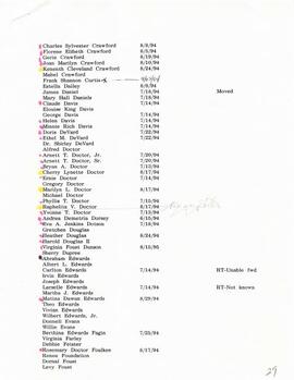 Claimants Mailing List & Correspondence 73