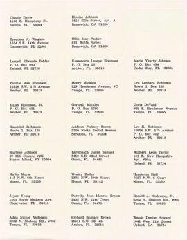 Claimants Mailing List & Correspondence 98