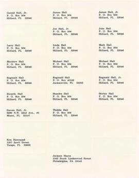 Claimants Mailing List & Correspondence 103