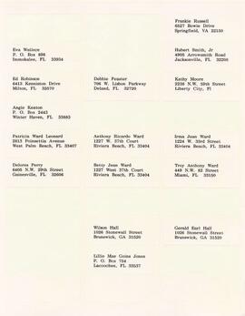 Claimants Mailing List & Correspondence 96