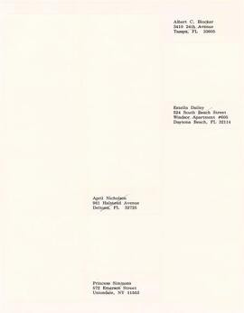 Claimants Mailing List & Correspondence 110