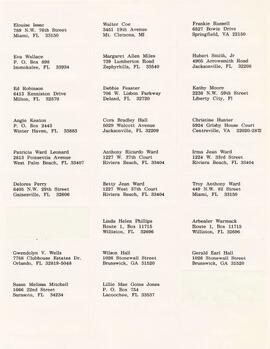 Claimants Mailing List & Correspondence 91