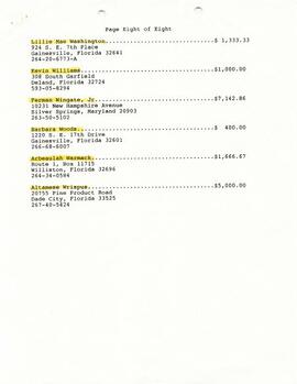 Claimants Mailing List & Correspondence 1