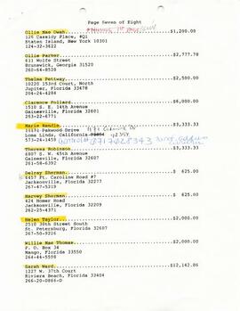 Claimants Mailing List & Correspondence 157